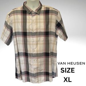Van Heusen Men's Plaid Shirt - Size XL